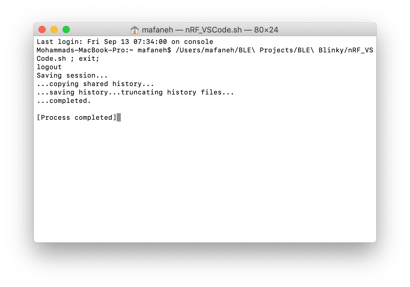 VS Code shell script launch