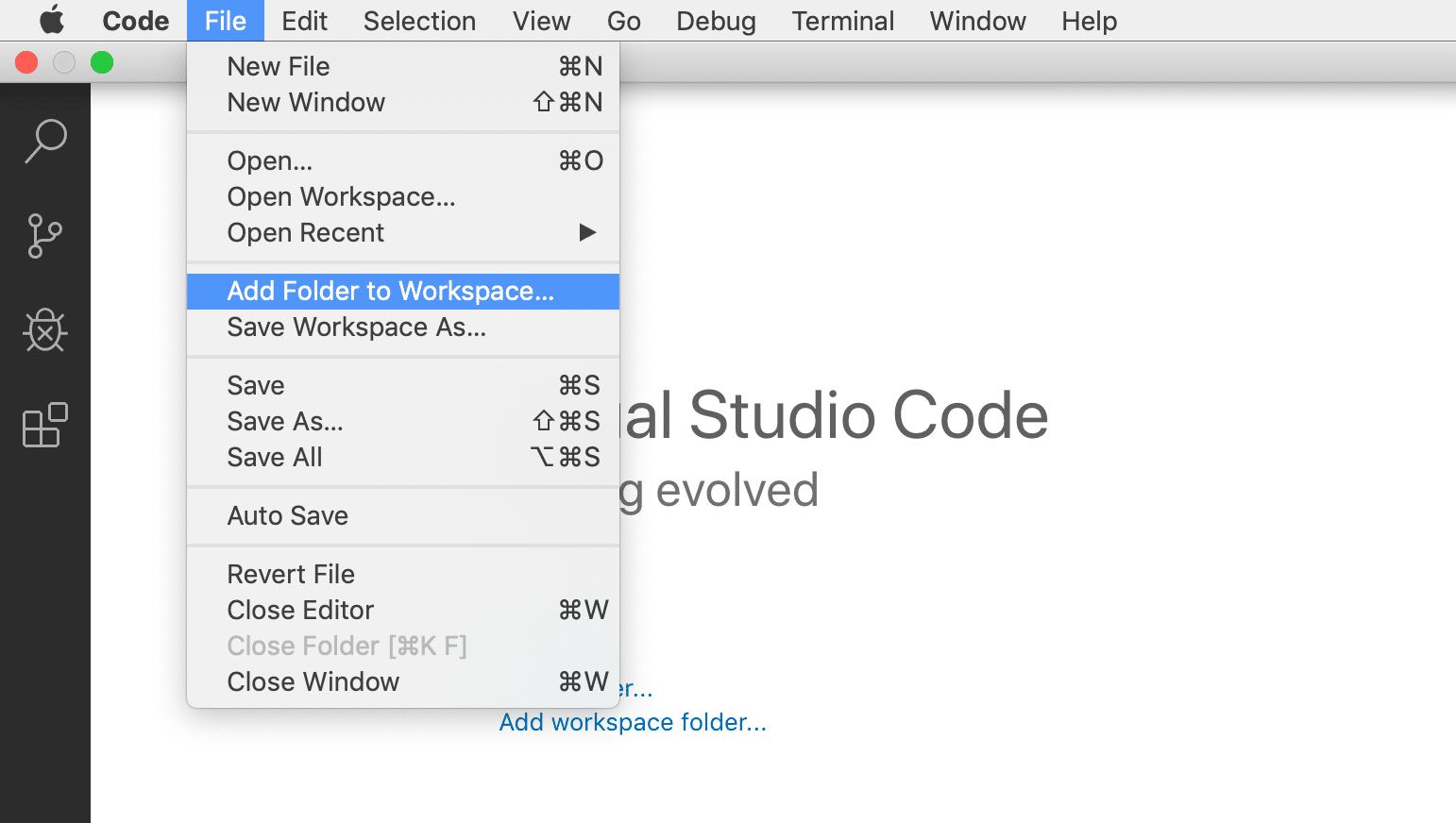 Add Folder to Workspace