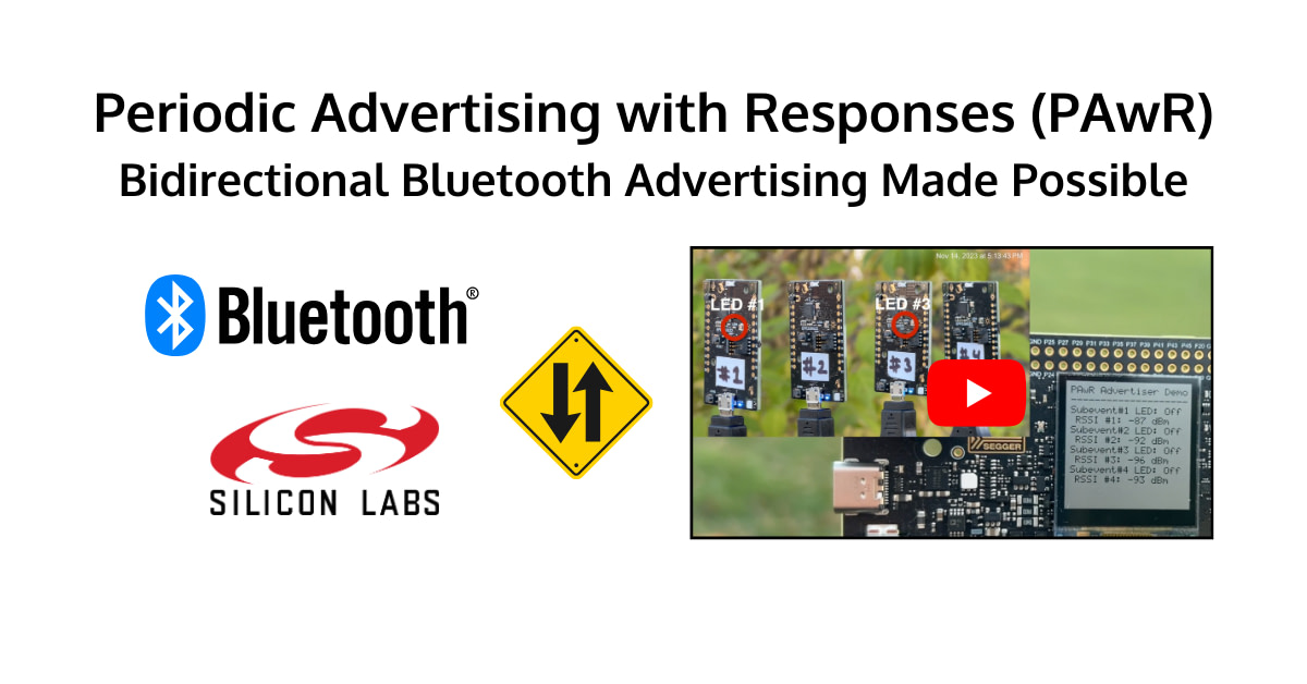 Periodic Advertising with Responses (PAwR): Bidirectional Bluetooth Advertising